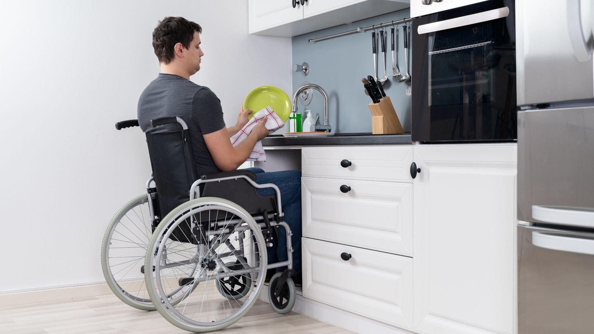 Cuisine aménagée pour les handicapés