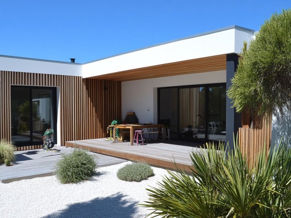 Façade de maison moderne : matériaux et couleurs